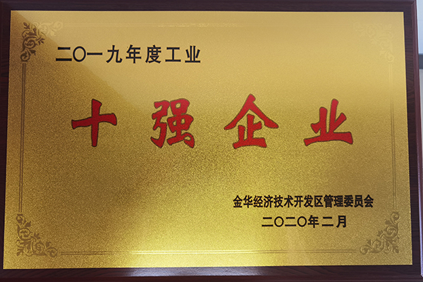 2019年度工業(yè)十強企業(yè)
